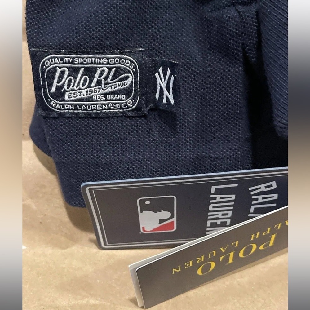 Polo Ralph Lauren NY Yankees Bear Classic Mesh Polo Shirt Navy Limited Edition